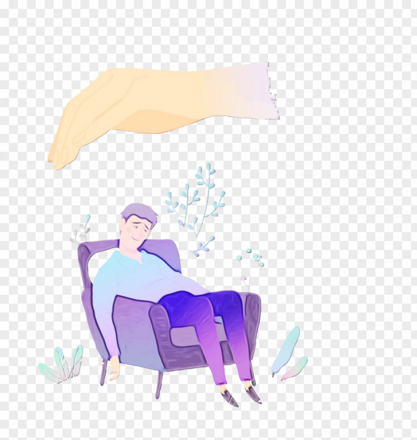 Chair Furniture Cartoon Purple Sitting PNG