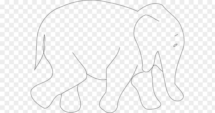Elephant Line Drawing Art Clip PNG