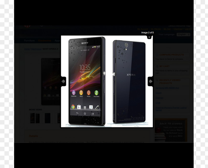 Smartphone Sony Xperia Z Ultra Z1 S Z5 PNG