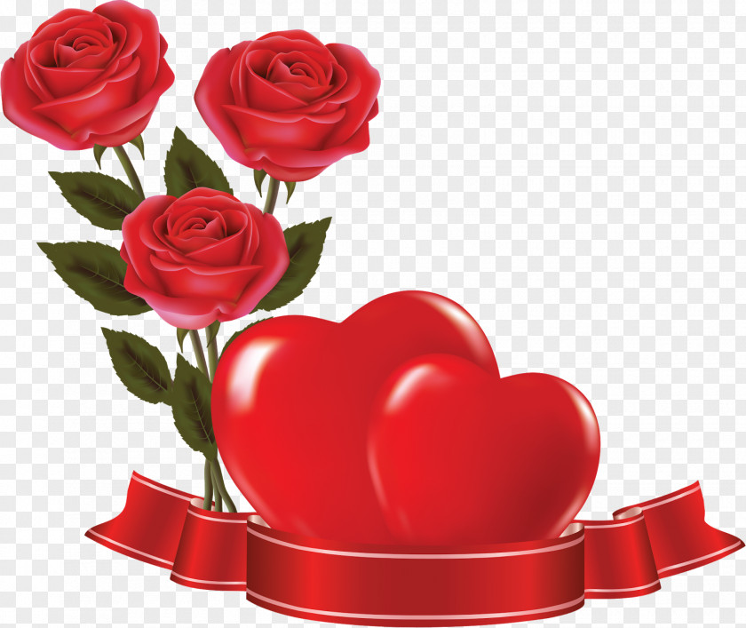 HEART FLOWER Rose Flower Heart Valentine's Day PNG