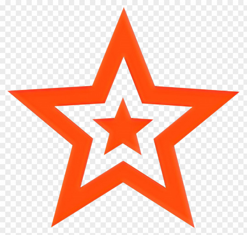Star Symbol Orange PNG