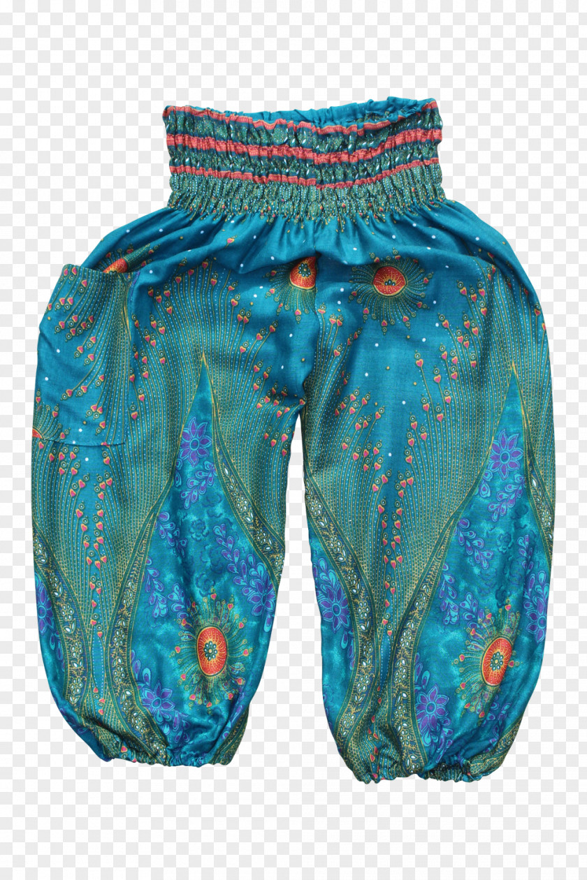 Blue Peacock Harem Pants Wide-leg Jeans Thai Fisherman Yoga PNG