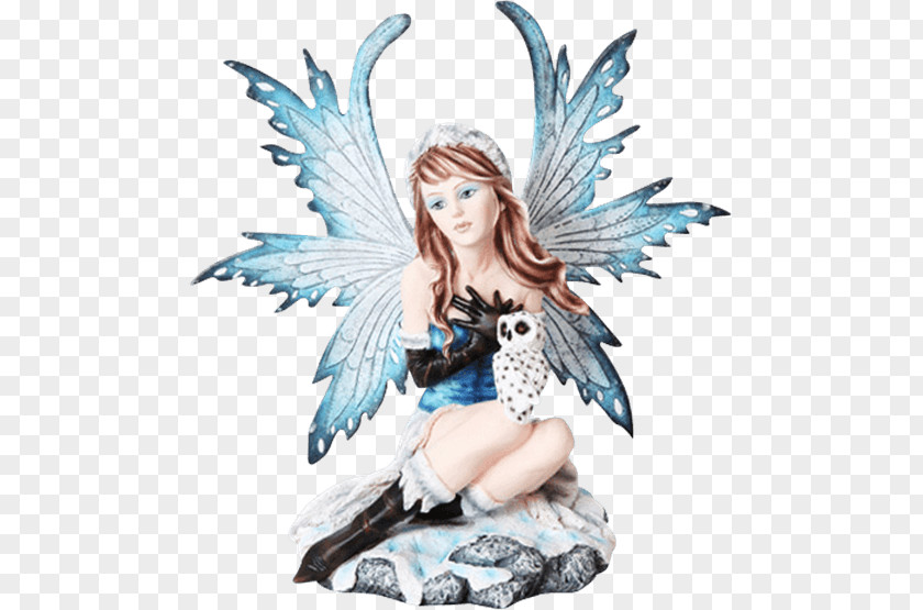 Fairy Figurine Owl Statue Collectable PNG