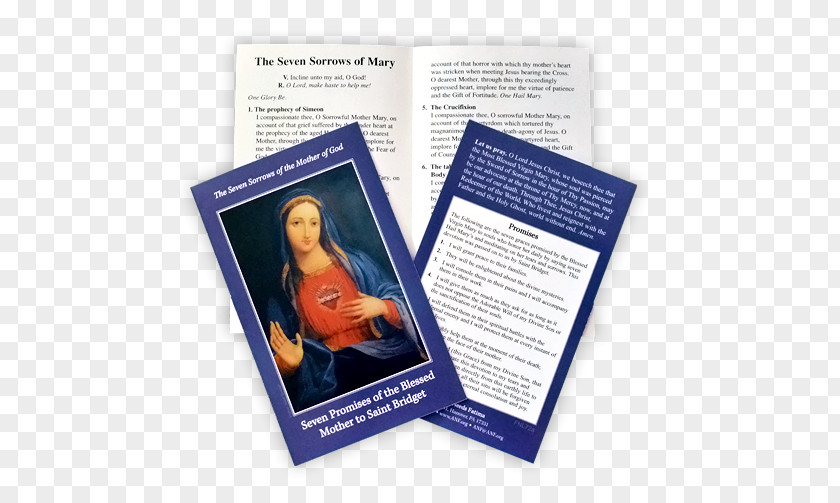 Our Lady Of Fatima Holy Card Sorrows Prayer Novena Christianity PNG