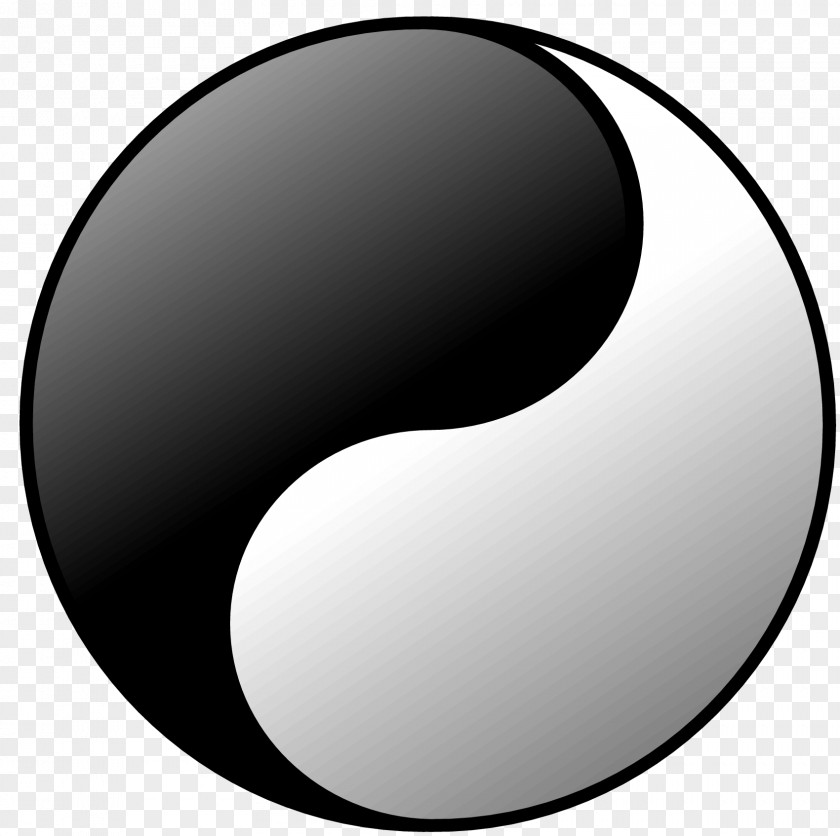 Ying Yang Monochrome Photography PNG
