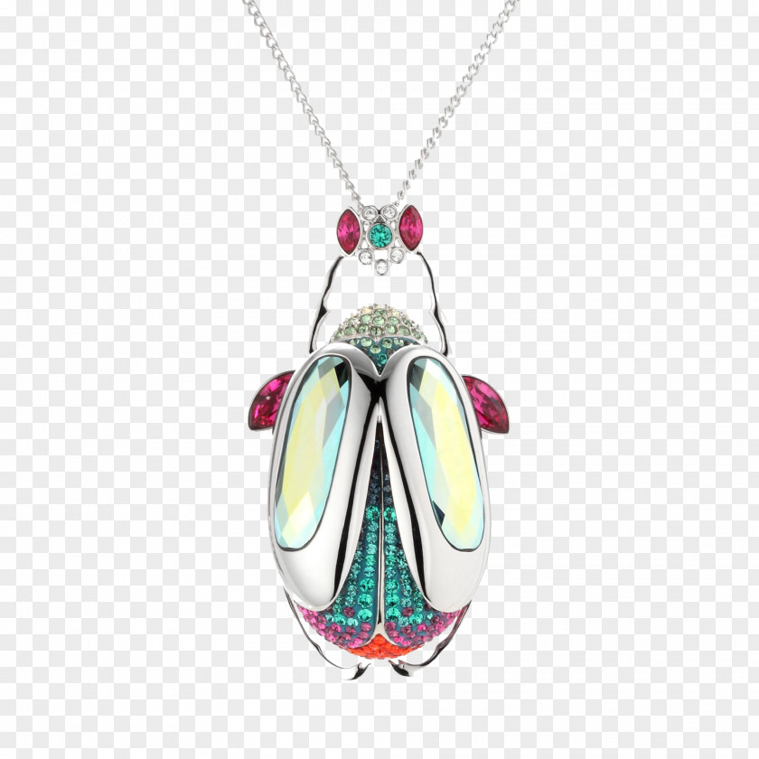 Beetle Necklace Locket PNG