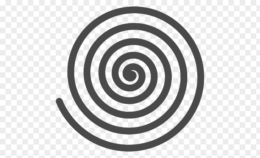 Circle Spiral White Font PNG