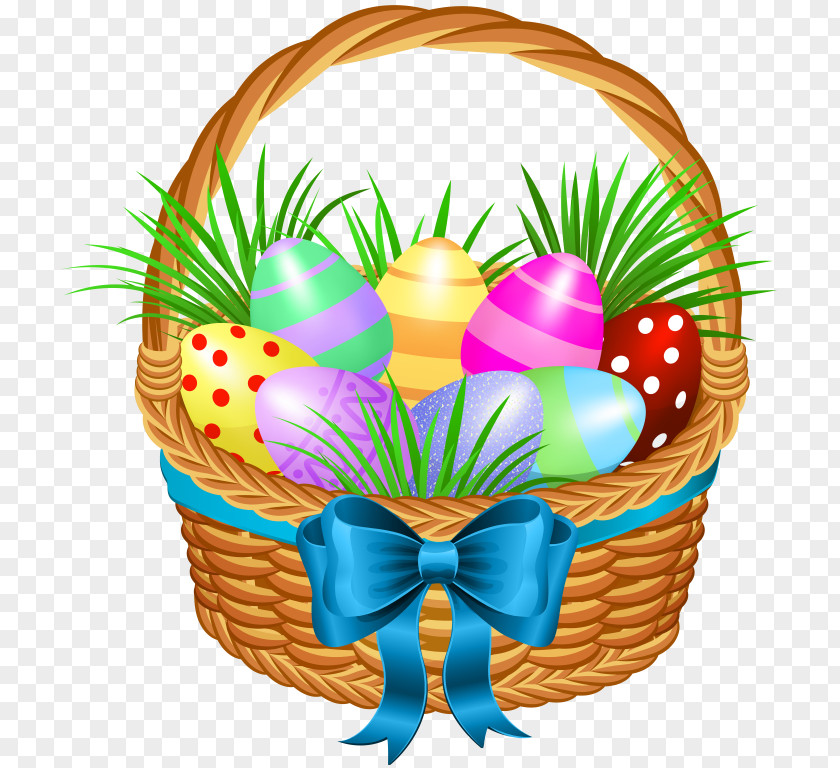 Holiday Gift Basket Easter Egg Background PNG