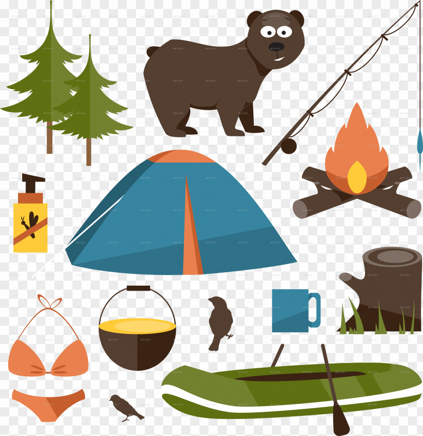 Camping Cartoon Art Clip PNG