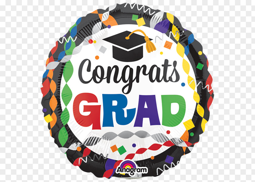 Congrats Grad Mylar Balloon Graduation Ceremony Birthday Party PNG