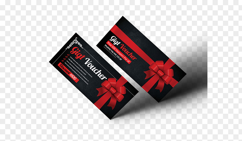Gift Card Brand Business Cards Voucher PNG