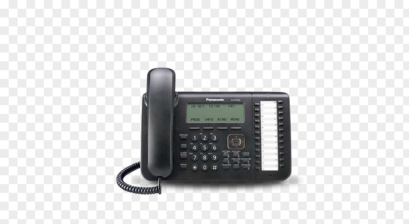 Panasonic KX-DT543 Wired Handset LCD IP Phone KX-DT543NE-B Business Telephone System PNG