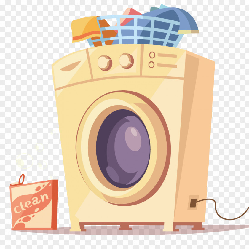 Washing Machine Flat Design PNG