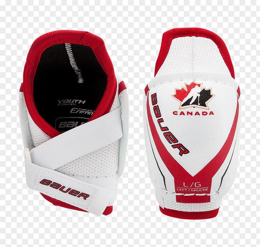 Youth Football Players Bauer Team Canada 2015 Junior Elbow Pads Sports Shoes Sportswear PNG