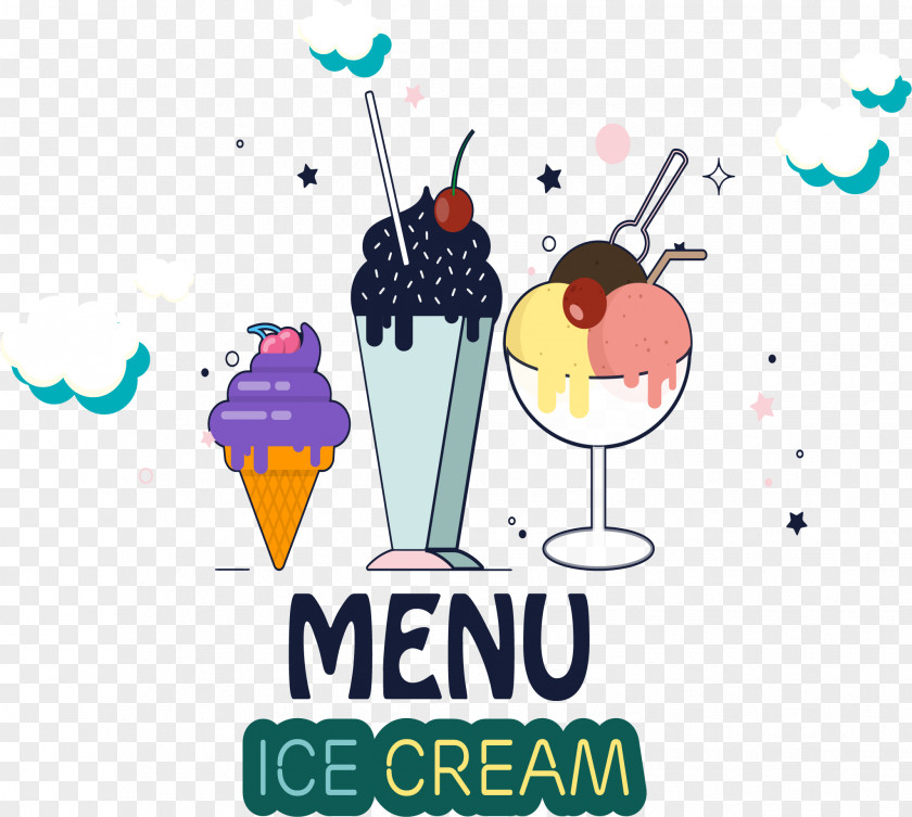 Blueberry Snow Top Coffee Ice Cream Cone Sundae PNG