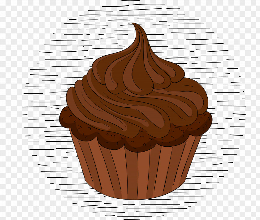 Chocolate Cake Cupcake Muffin Ganache PNG