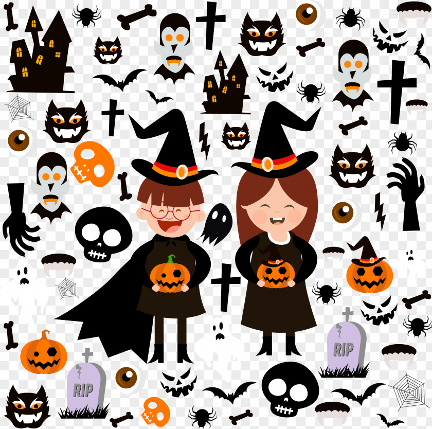 Halloween Decorations Party Clip Art PNG