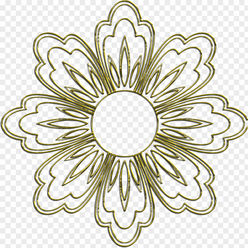 Round Flowers Cut Floral Design Petal PNG