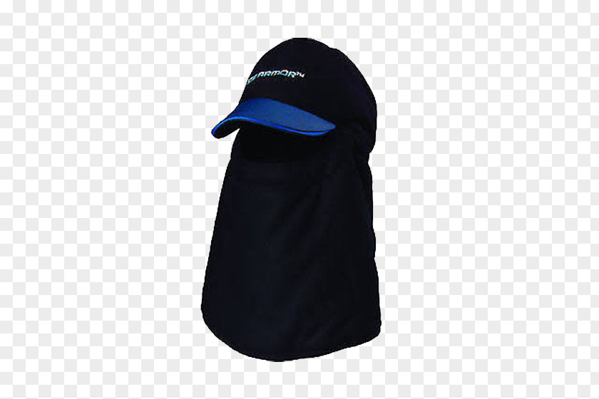 Fishing Hat Cobalt Blue Neck PNG