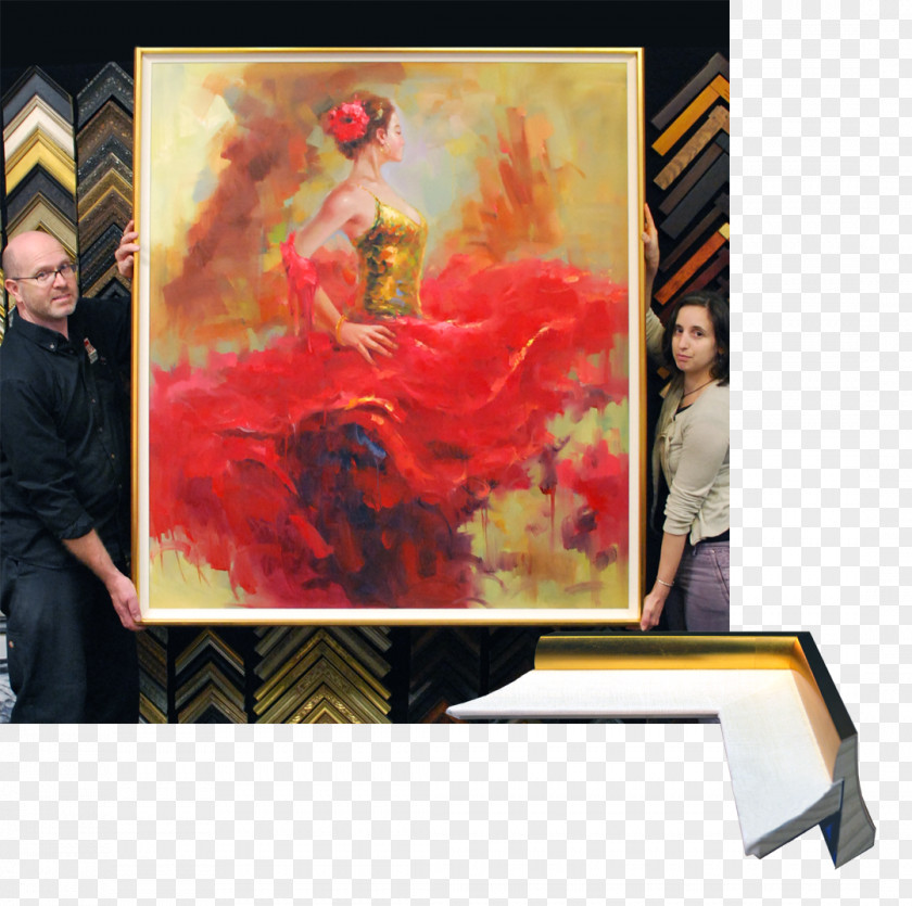 Flamenco Dancer Modern Art Painting Picture Frames Architecture PNG