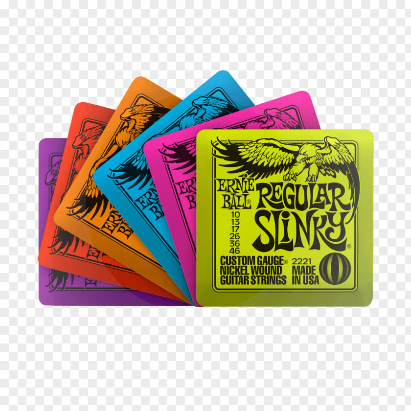 Guitar String Electric Bass Ernie Ball Slinky Coasters P04003 PNG