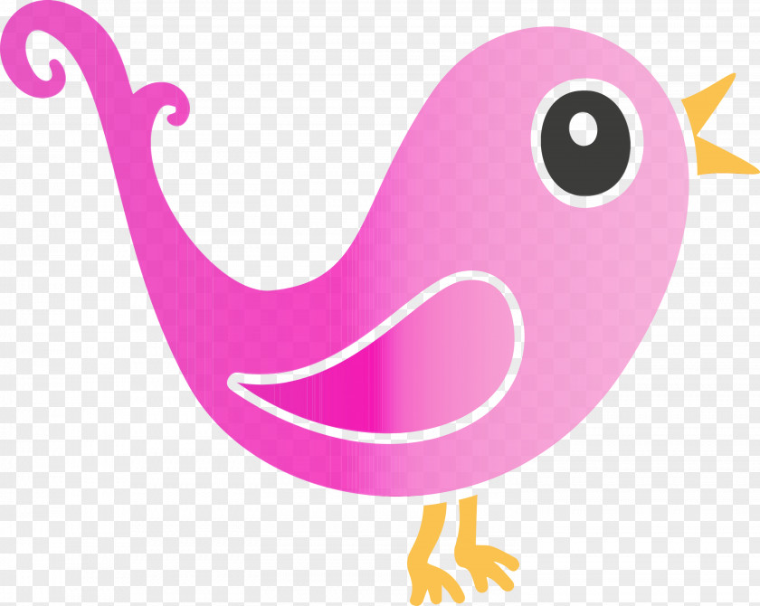 Pink Cartoon Violet Bird Water PNG