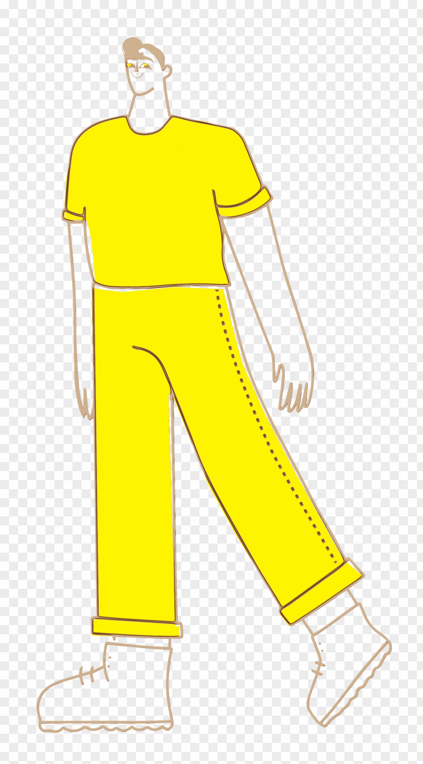 Sleeve Yellow Outerwear / M Dress Line PNG