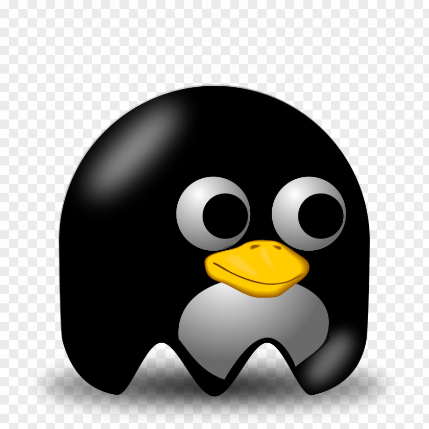 Linux Pac-Man Penguin Tux PNG