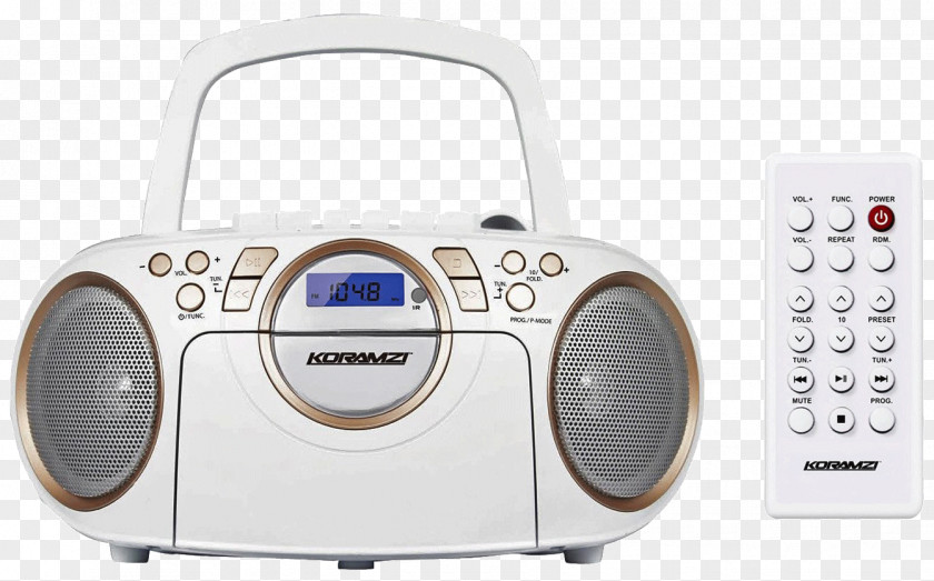 Radio Compact Cassette Deck Portable CD Player Boombox PNG