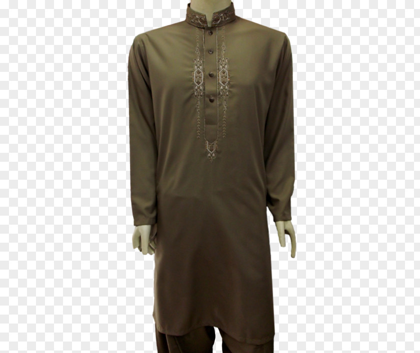 Sherwani Khaki Sleeve Neck PNG