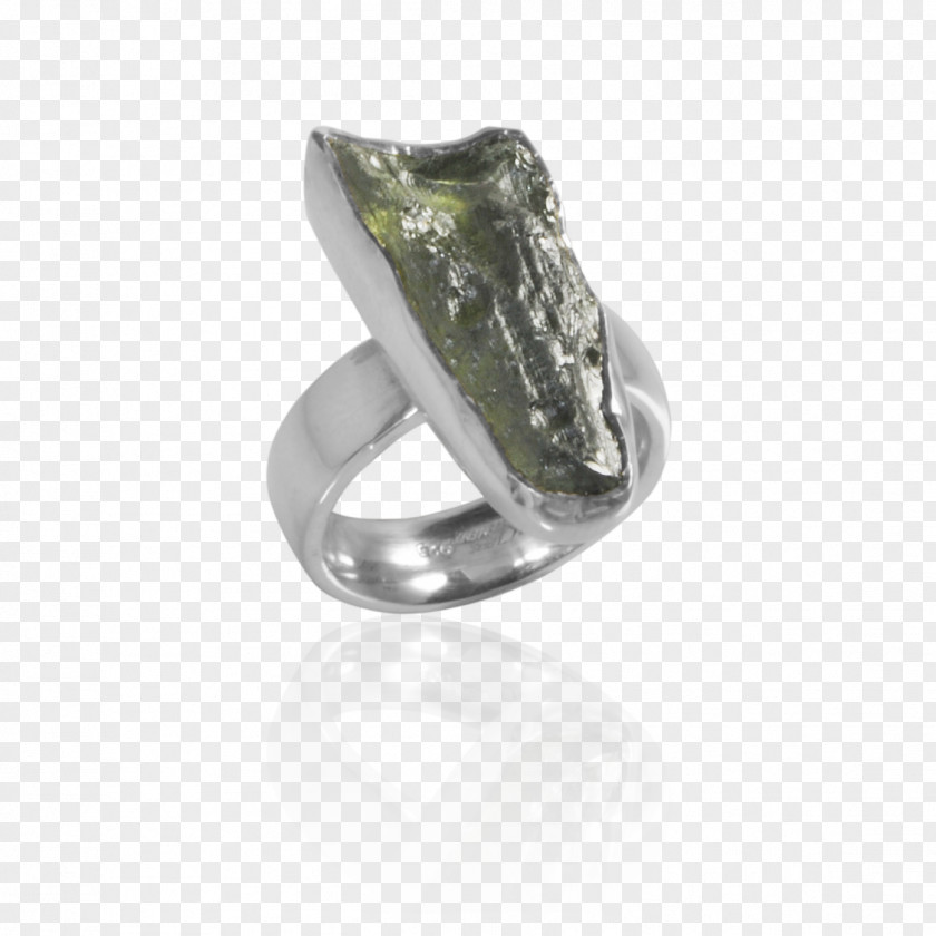 Silver Ring Jewellery Gemstone Moldavite PNG