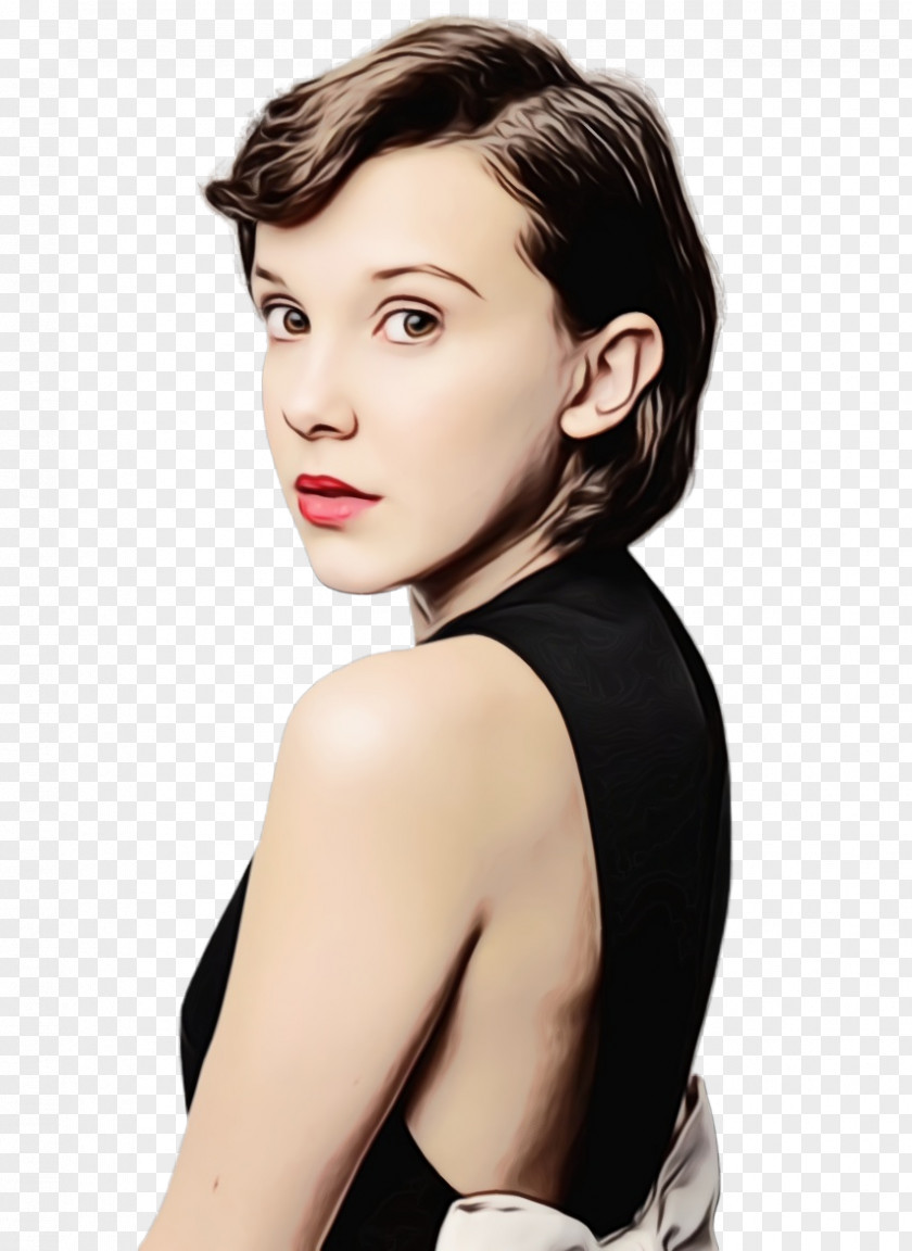 Stranger Things Eleven Actor Portrait Image PNG