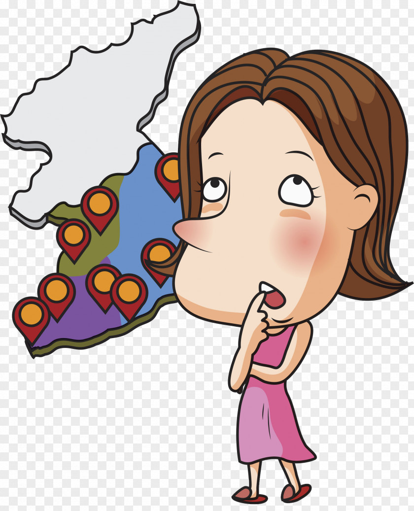 Thinking Woman Thought Clip Art PNG