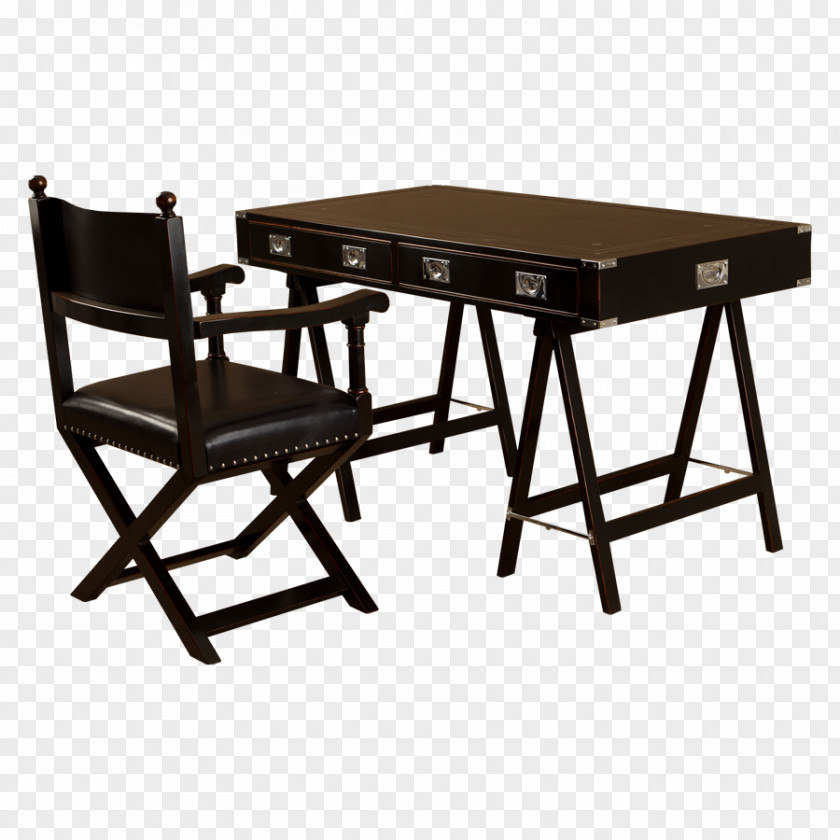 Writing Table Desk Military R. E. H. Kennedy Furniture PNG