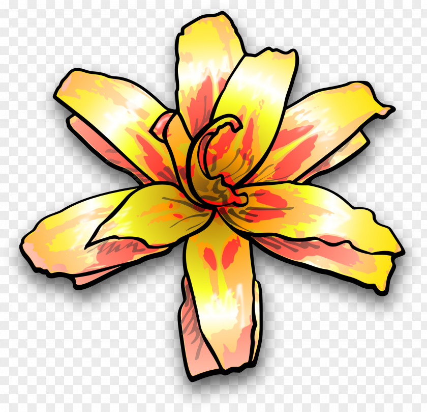 Lily Flower Yellow Clip Art PNG