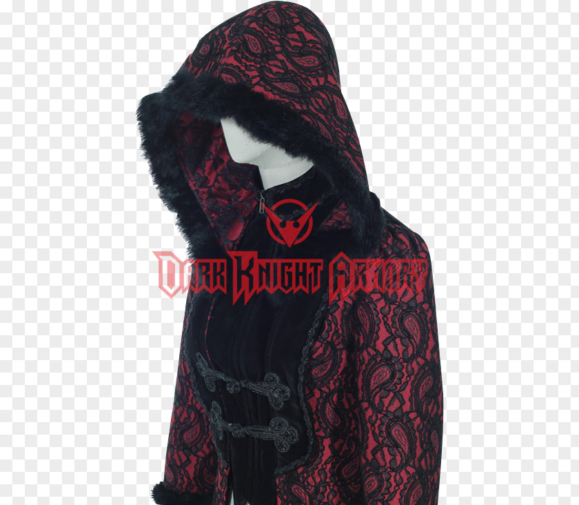 P Gothic Fur Hoodie Wool PNG