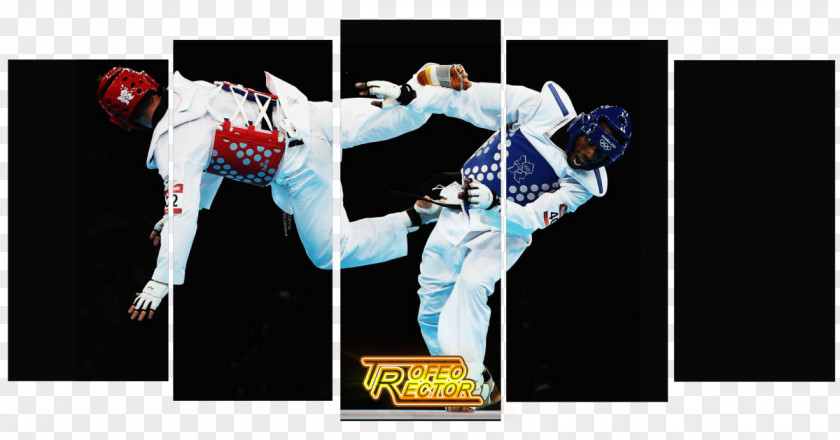 Taekwondo Protej Eiffel Tower Oil Painting Art PNG