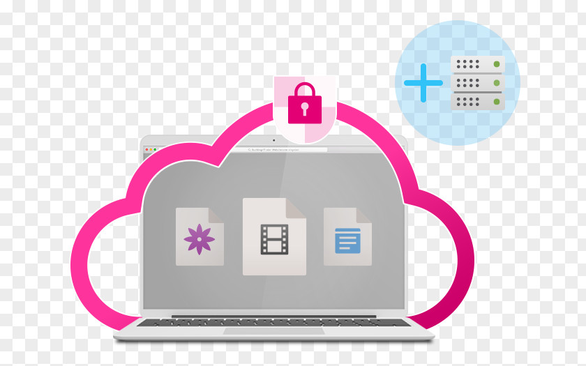 Cloud Secure Brand Technology Pink M PNG
