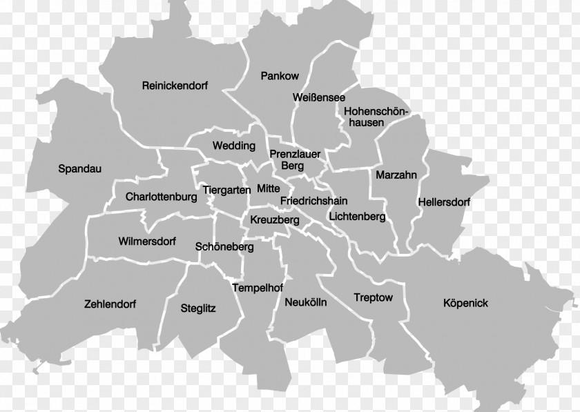 Map Charlottenburg-Wilmersdorf Borough Of Berlin Kiron Administrative Division PNG