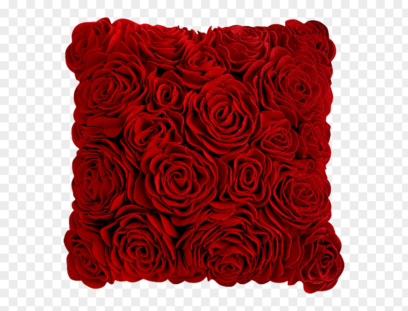Red Rose Bushes Throw Pillow Cushion Room Bed PNG
