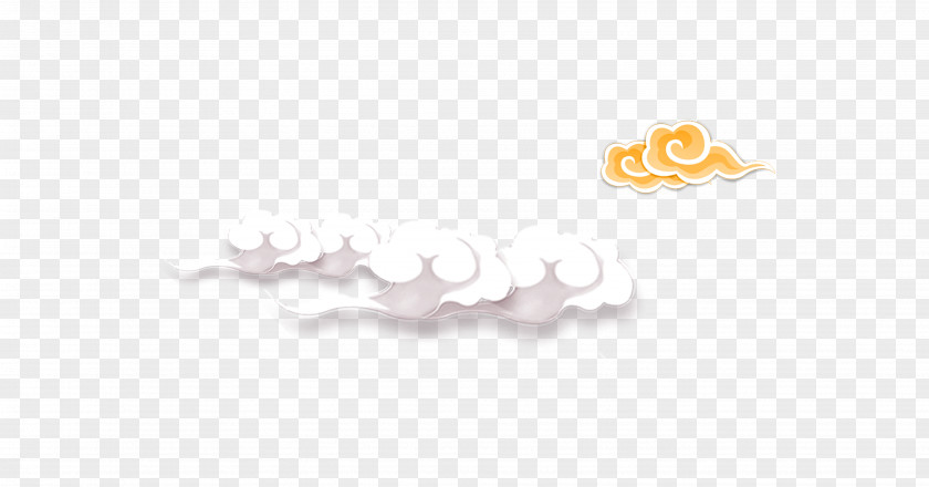 White Clouds Float Brand Pattern PNG