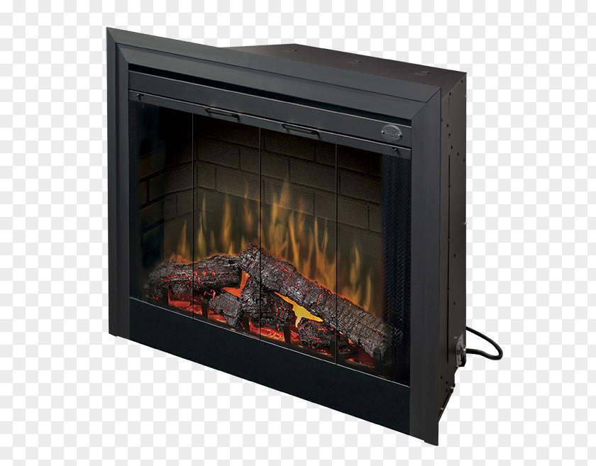 Wood Timber Electric Fireplace Firebox Insert GlenDimplex PNG