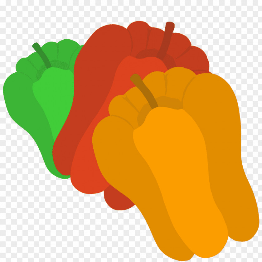 Yellow Orange Green Red Bell Pepper PNG
