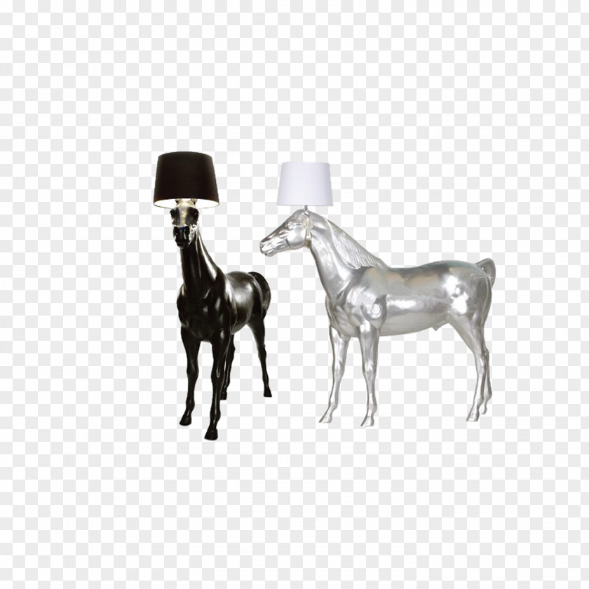 Interior Decoration,Black And White Horse Table Moooi Lighting Lamp PNG