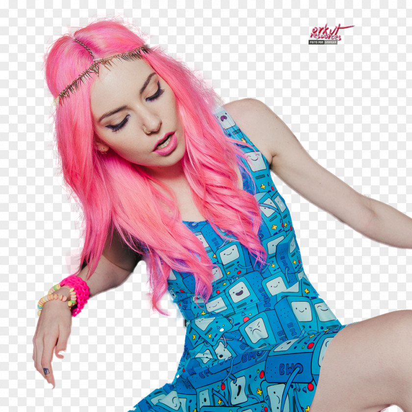 Avril Pink Hair Coloring Long PNG