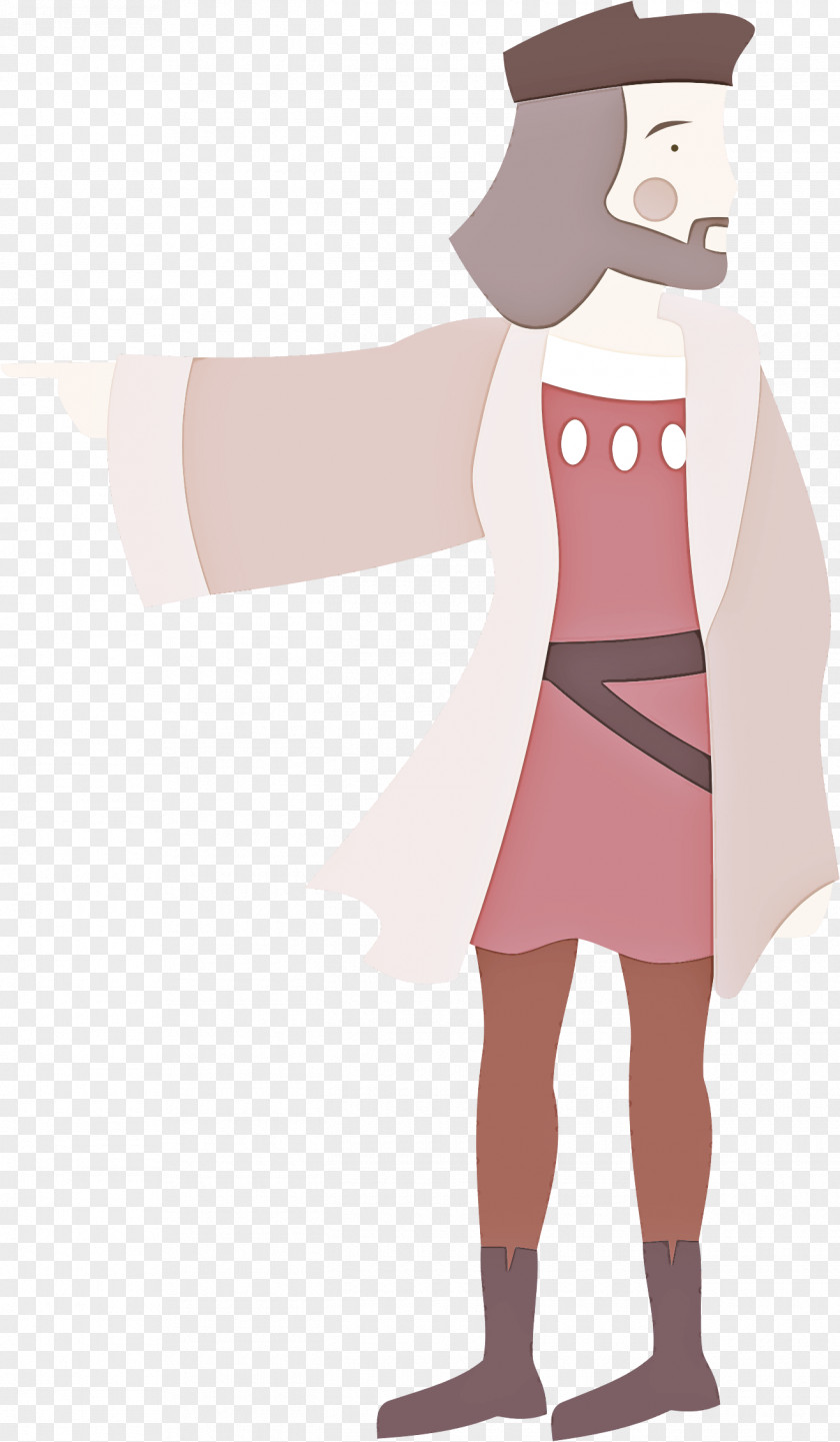 Cartoon Pink Standing Dress Fashion Design PNG