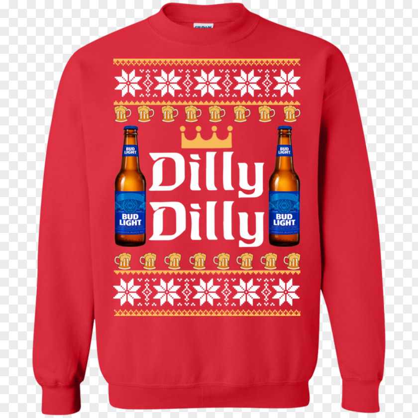 Dilly Christmas Jumper T-shirt Hoodie Budweiser Sweater PNG