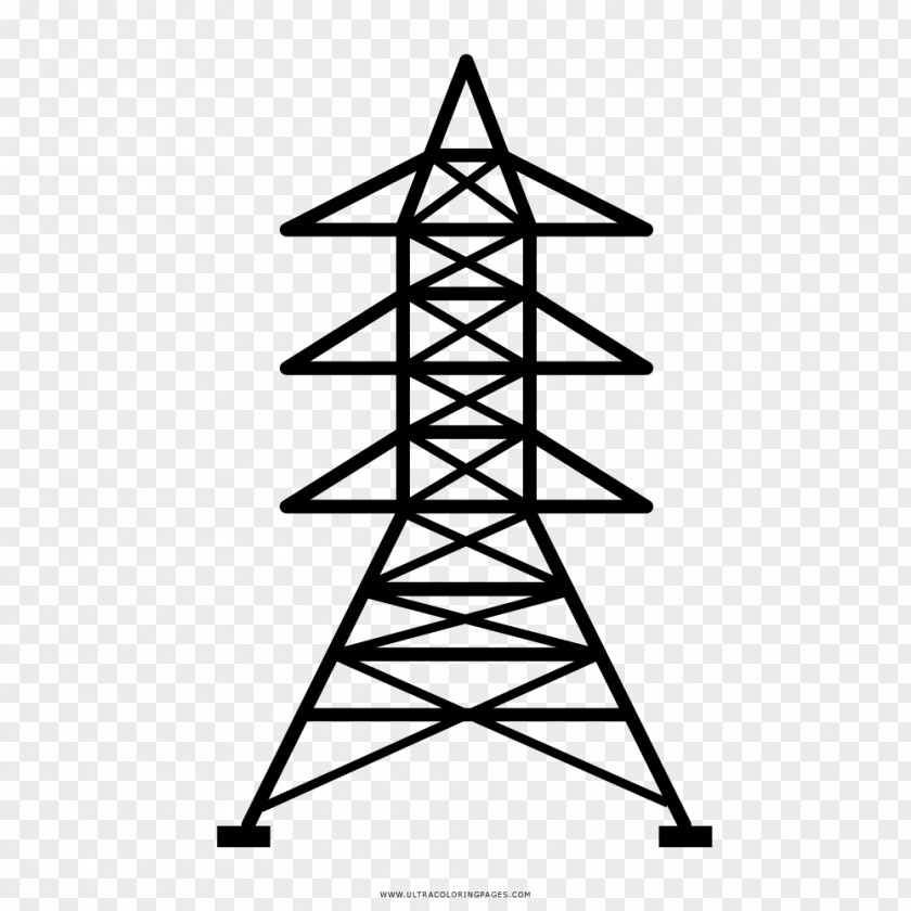 Electric Tower Electricity Energy Power Transmission Industry PNG