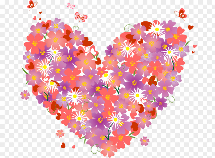 Heart Floral Design PNG