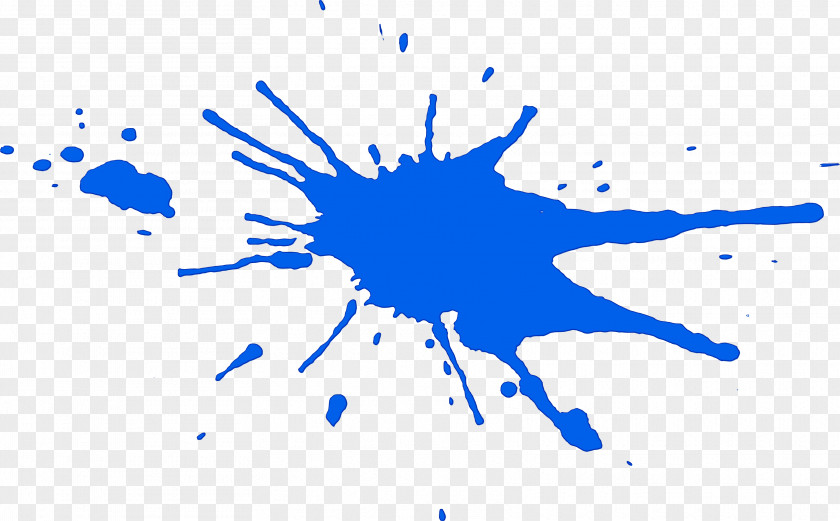 Ink Electric Blue Sky Cartoon PNG